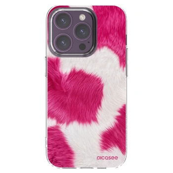 Picasee silikonska prozirna maskica za Apple iPhone 14 Pro - Pink Moo