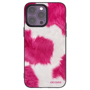 Picasee crna silikonska maskica za Apple iPhone 14 Pro Max - Pink Moo
