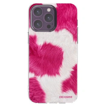 Picasee silikonska prozirna maskica za Apple iPhone 14 Pro Max - Pink Moo