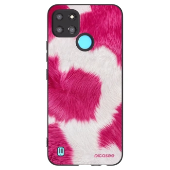 Picasee crna silikonska maskica za Realme C21Y - Pink Moo