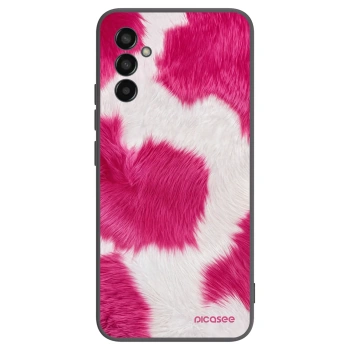 Picasee crna silikonska maskica za Samsung Galaxy M13 M135F - Pink Moo