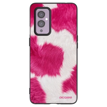 Picasee crna silikonska maskica za OnePlus 9 - Pink Moo