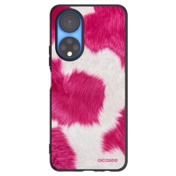 Picasee crna silikonska maskica za Honor X7 - Pink Moo