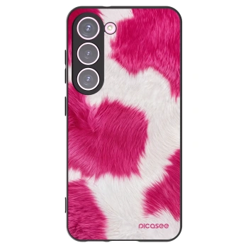 Picasee crna silikonska maskica za Samsung Galaxy S23 5G - Pink Moo