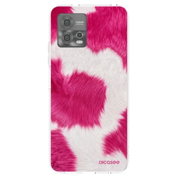 Picasee silikonska prozirna maskica za Motorola Moto G72 - Pink Moo