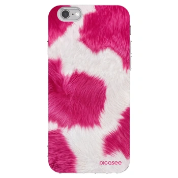 Picasee silikonska prozirna maskica za Apple iPhone 6/6S - Pink Moo
