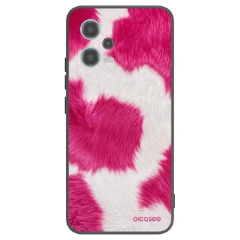 Picasee crna silikonska maskica za Xiaomi Redmi Note 12 5G - Pink Moo