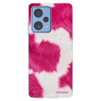 Picasee silikonska prozirna maskica za Xiaomi Redmi Note 12 Pro 5G - Pink Moo