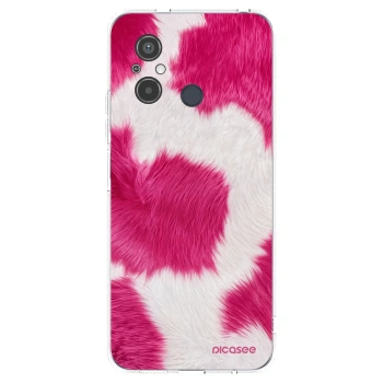Picasee silikonska prozirna maskica za Xiaomi Redmi 12C - Pink Moo