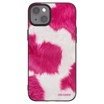 Picasee crna silikonska maskica za Apple iPhone 15 Plus - Pink Moo