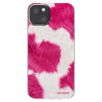 Picasee silikonska prozirna maskica za Apple iPhone 15 Plus - Pink Moo
