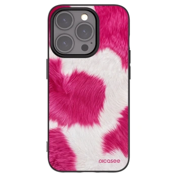 Picasee crna silikonska maskica za Apple iPhone 15 Pro - Pink Moo