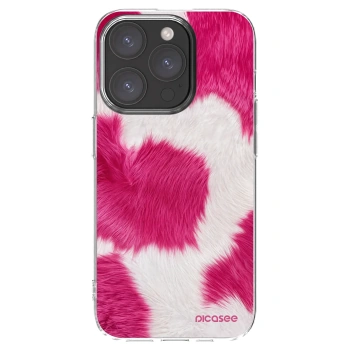 Picasee silikonska prozirna maskica za Apple iPhone 15 Pro - Pink Moo