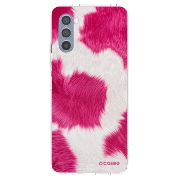 Picasee silikonska prozirna maskica za Motorola Moto G62 - Pink Moo