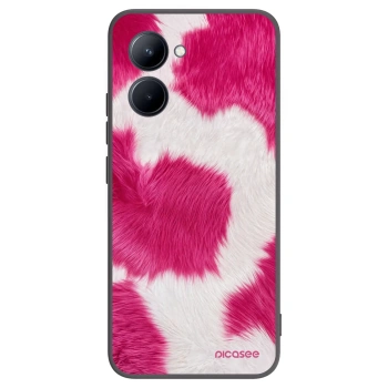 Picasee crna silikonska maskica za Realme C33 (2023) - Pink Moo
