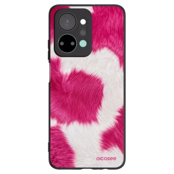 Picasee crna silikonska maskica za Honor X7a - Pink Moo