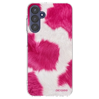 Picasee silikonska prozirna maskica za Samsung Galaxy A15 A155F 4G - Pink Moo