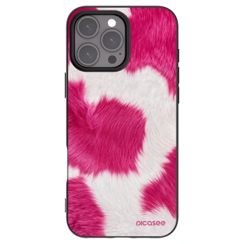 Picasee crna silikonska maskica za Apple iPhone 16 Pro Max - Pink Moo