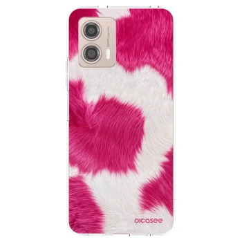 Picasee silikonska prozirna maskica za Motorola Moto G53 5G - Pink Moo