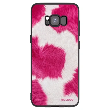 Picasee crna silikonska maskica za Samsung Galaxy S8 G950F - Pink Moo