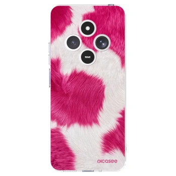 Picasee silikonska prozirna maskica za Xiaomi Redmi 14C - Pink Moo