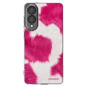 Picasee silikonska prozirna maskica za Samsung Galaxy S25 Edge 5G - Pink Moo