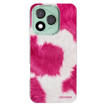 Picasee silikonska prozirna maskica za Honor 400 Lite 5G - Pink Moo