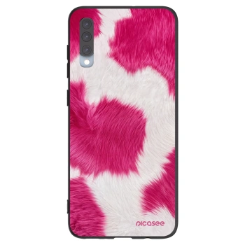 Picasee crna silikonska maskica za Samsung Galaxy A70 A705F - Pink Moo