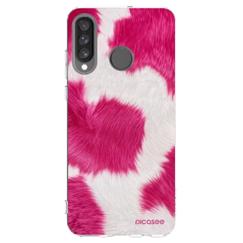 Picasee silikonska prozirna maskica za Huawei P30 Lite - Pink Moo