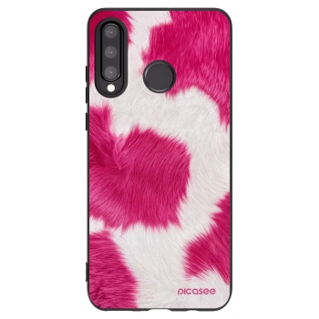 Picasee crna silikonska maskica za Huawei P30 Lite - Pink Moo
