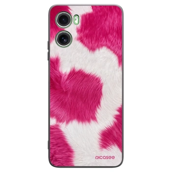 Picasee crna silikonska maskica za Motorola Moto G06 - Pink Moo