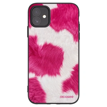 Picasee crna silikonska maskica za Apple iPhone 11 - Pink Moo