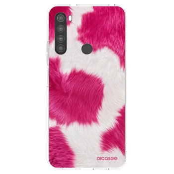 Picasee silikonska prozirna maskica za Xiaomi Redmi Note 8 - Pink Moo