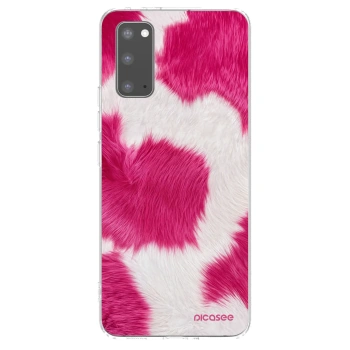 Picasee silikonska prozirna maskica za Samsung Galaxy S20 G980F - Pink Moo