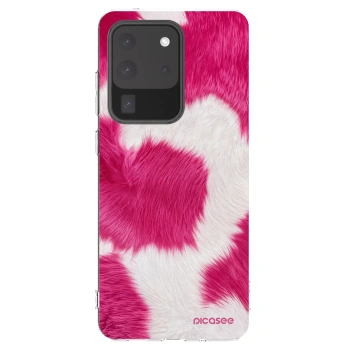 Picasee silikonska prozirna maskica za Samsung Galaxy S20 Ultra 5G G988F - Pink Moo