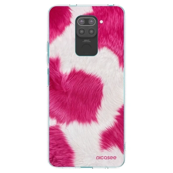 Picasee crna silikonska maskica za Xiaomi Redmi Note 9 - Pink Moo
