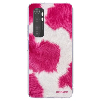 Picasee silikonska prozirna maskica za Xiaomi Mi Note 10 Lite - Pink Moo
