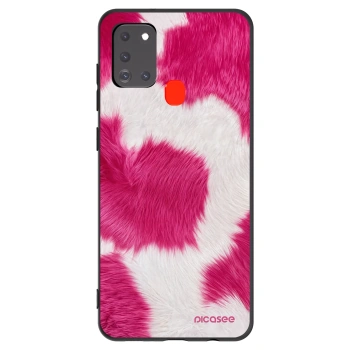 Picasee crna silikonska maskica za Samsung Galaxy A21s - Pink Moo