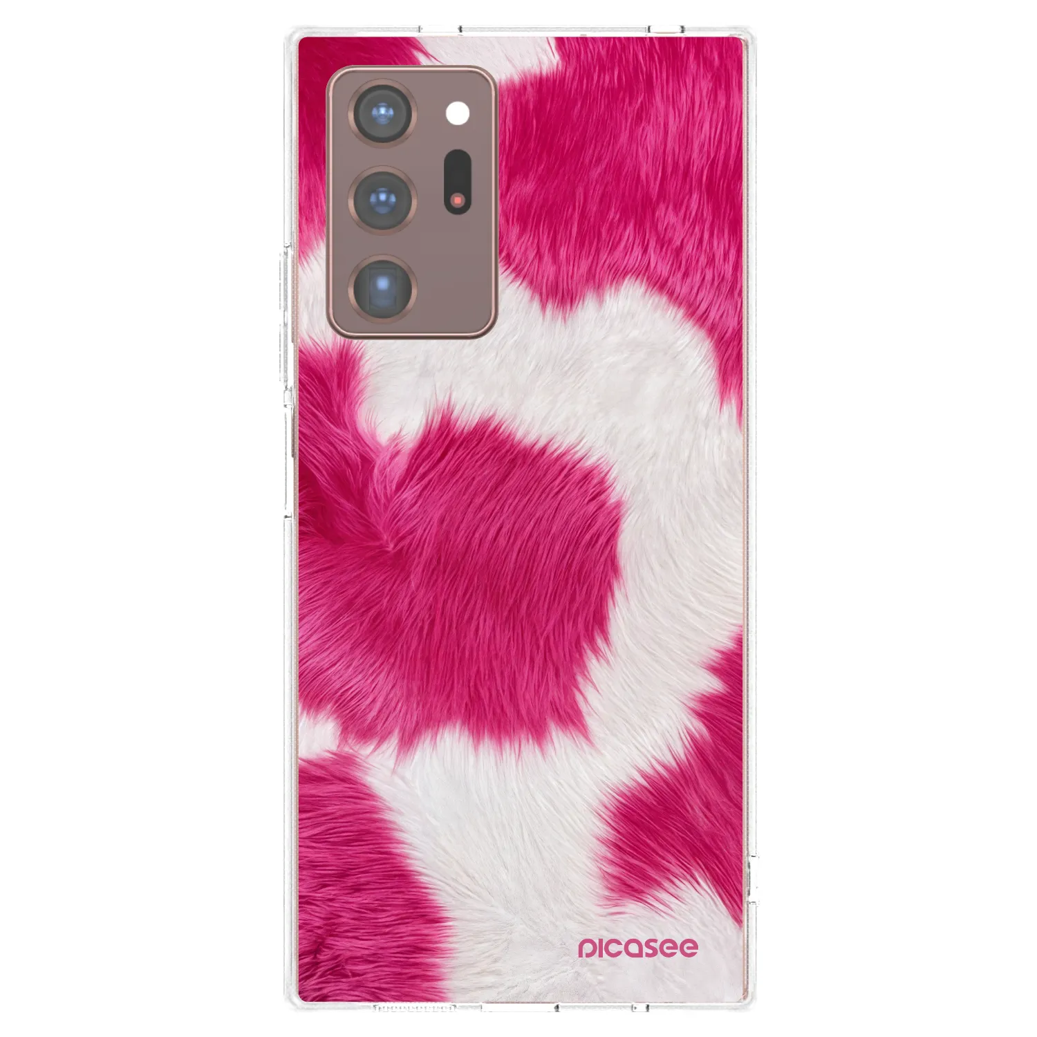 Picasee silikonska prozirna maskica za Samsung Galaxy Note 20 Ultra - Pink Moo