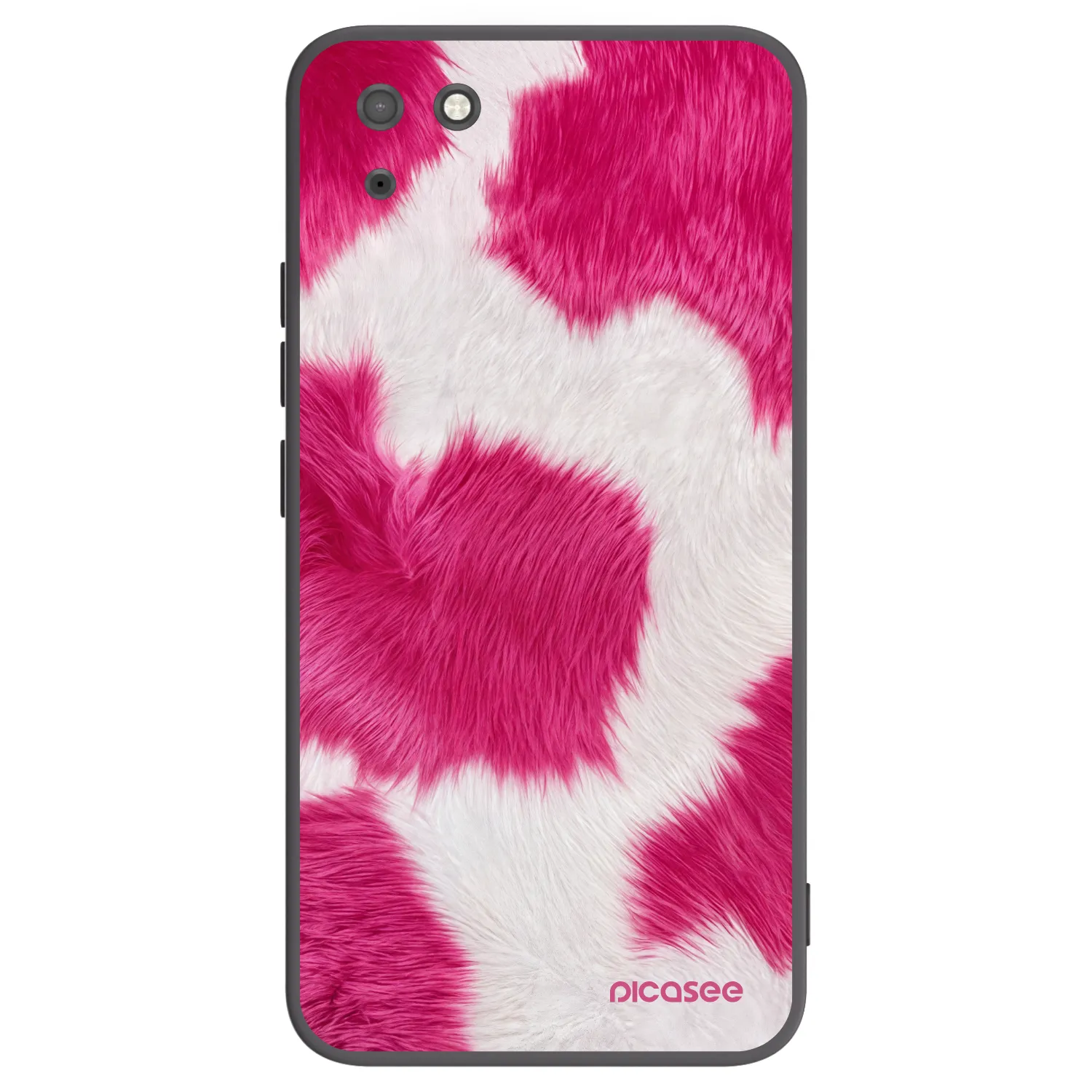 Picasee crna silikonska maskica za Huawei Y5P - Pink Moo