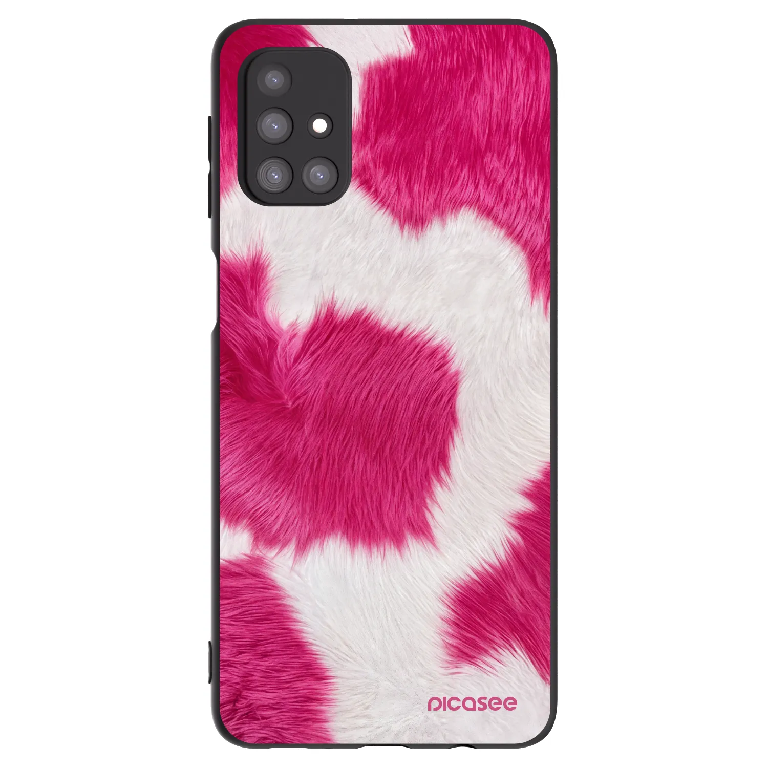 Picasee crna silikonska maskica za Samsung Galaxy M31s - Pink Moo