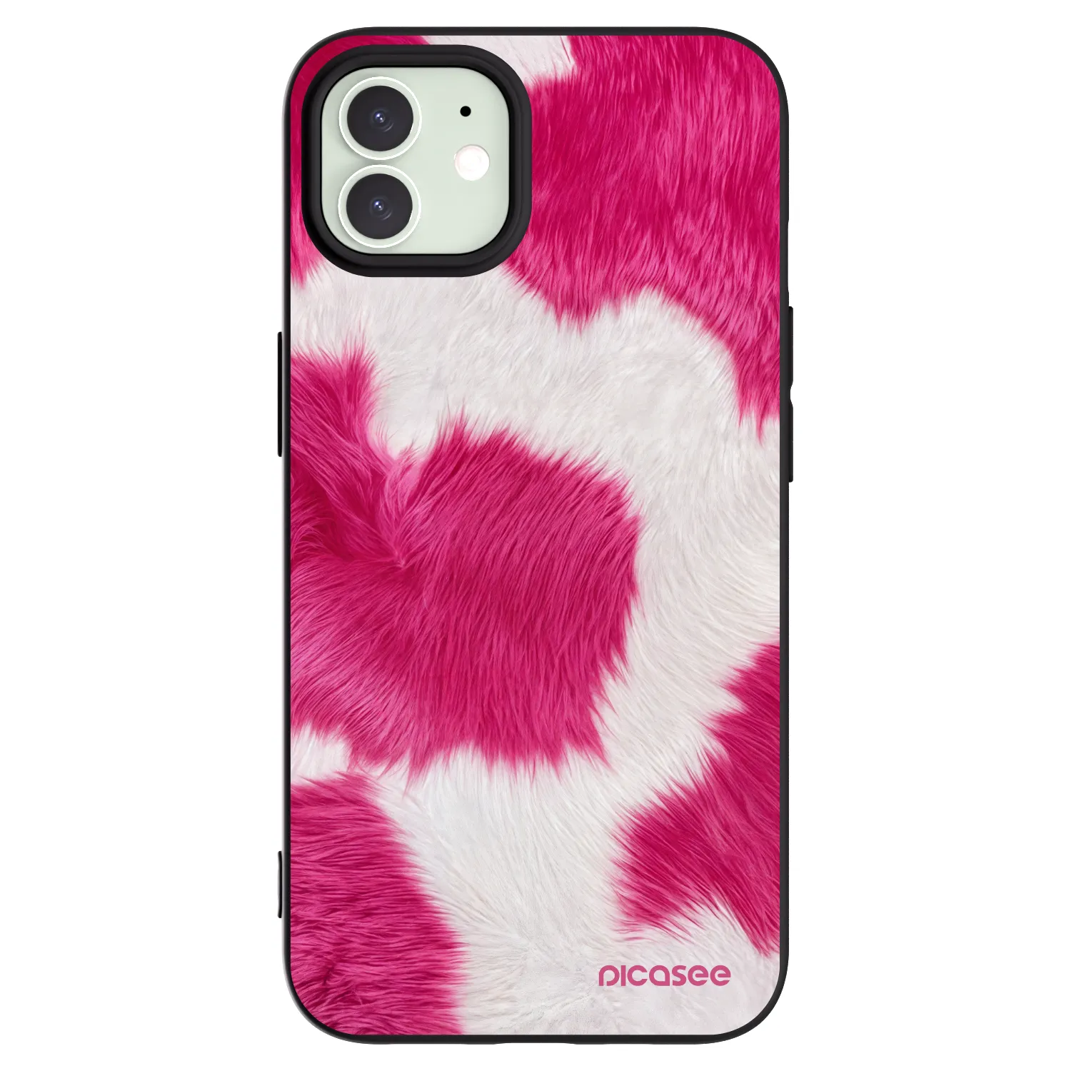Picasee crna silikonska maskica za Apple iPhone 12 Pro - Pink Moo