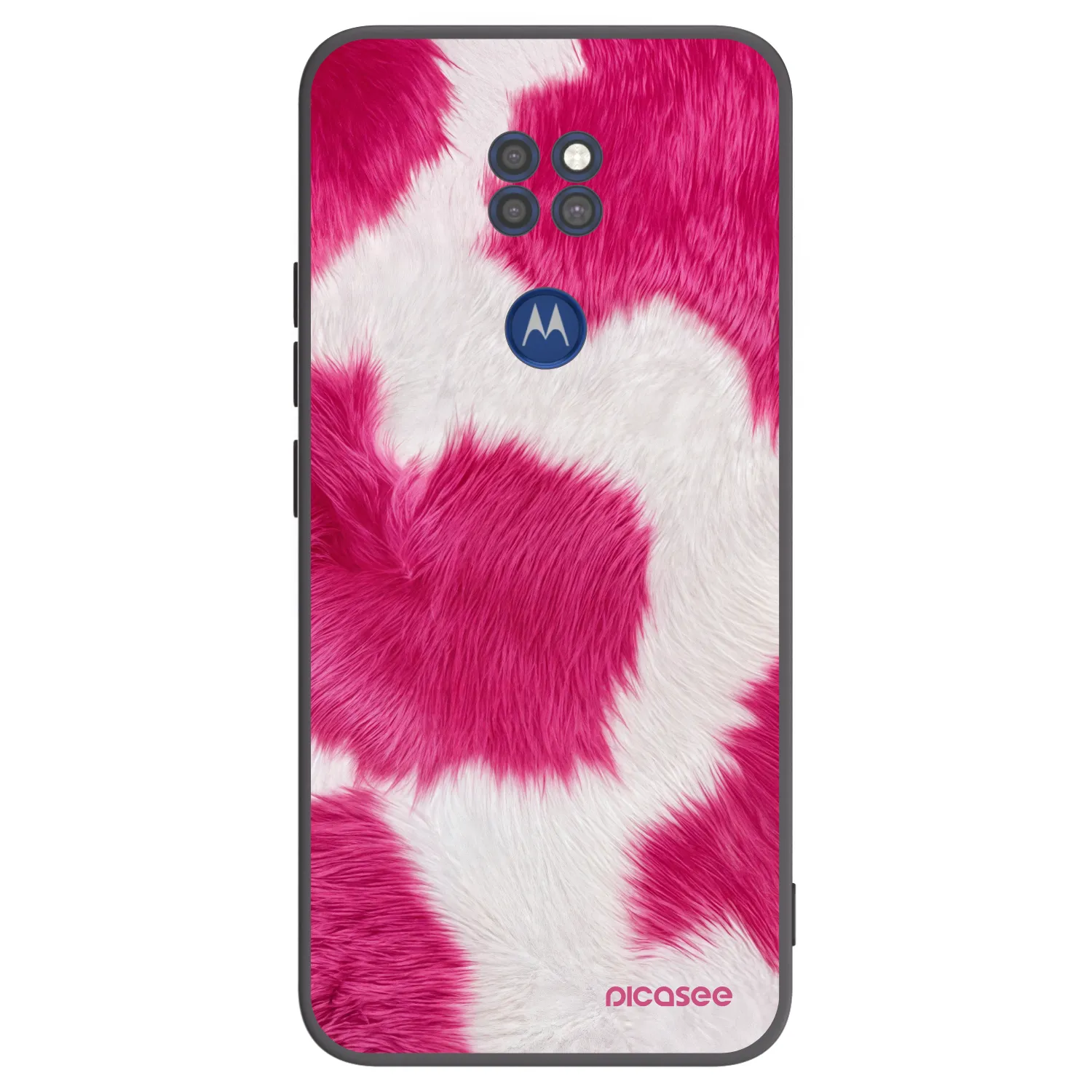 Picasee crna silikonska maskica za Motorola Moto G9 Play - Pink Moo