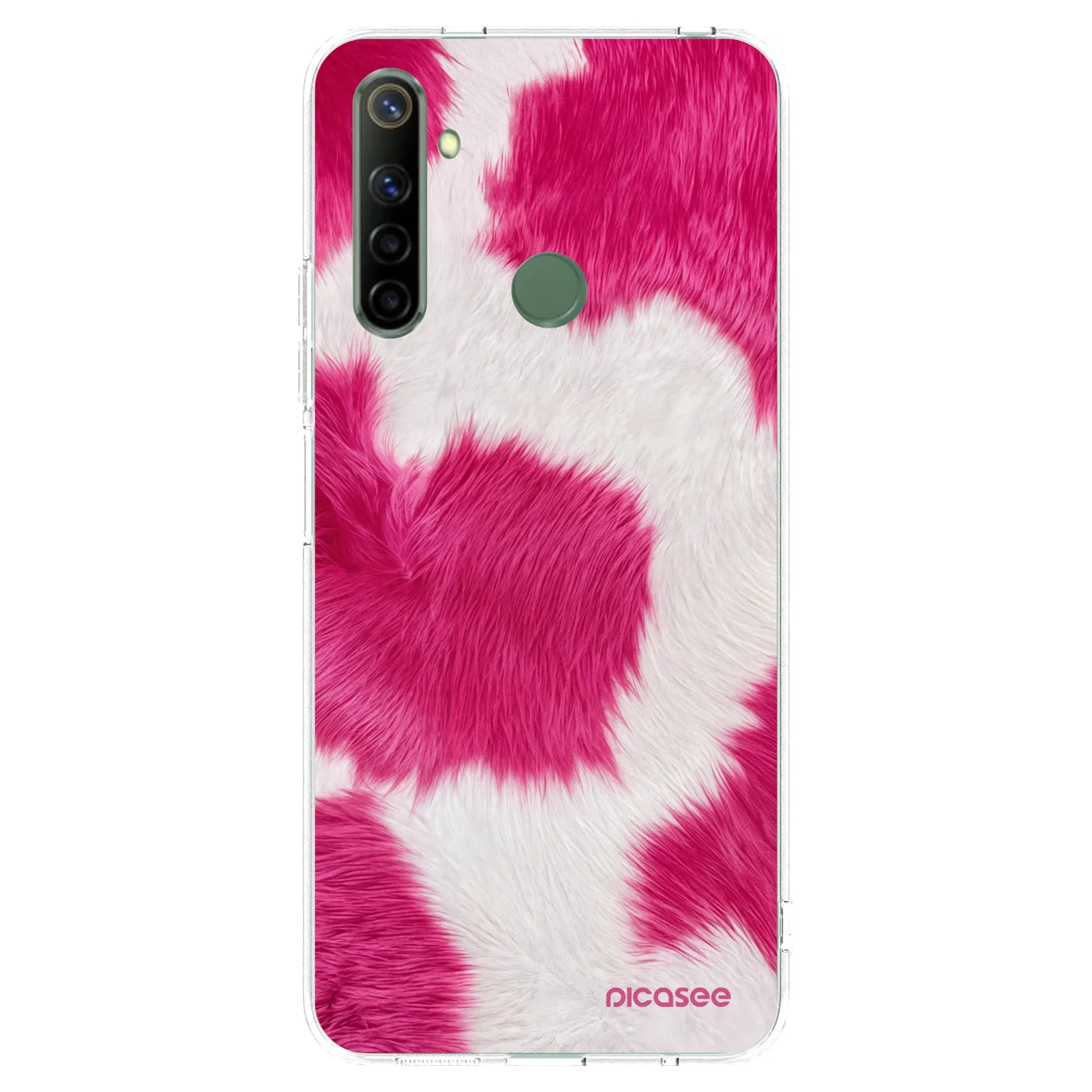 Picasee silikonska prozirna maskica za Realme 6i - Pink Moo