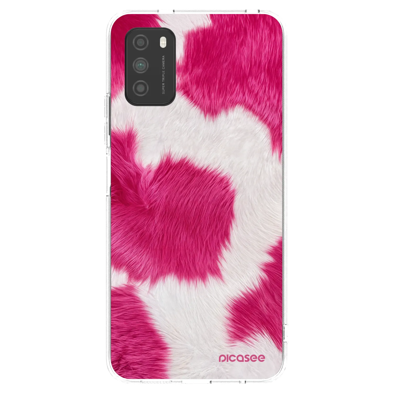 Picasee silikonska prozirna maskica za Xiaomi Poco M3 - Pink Moo
