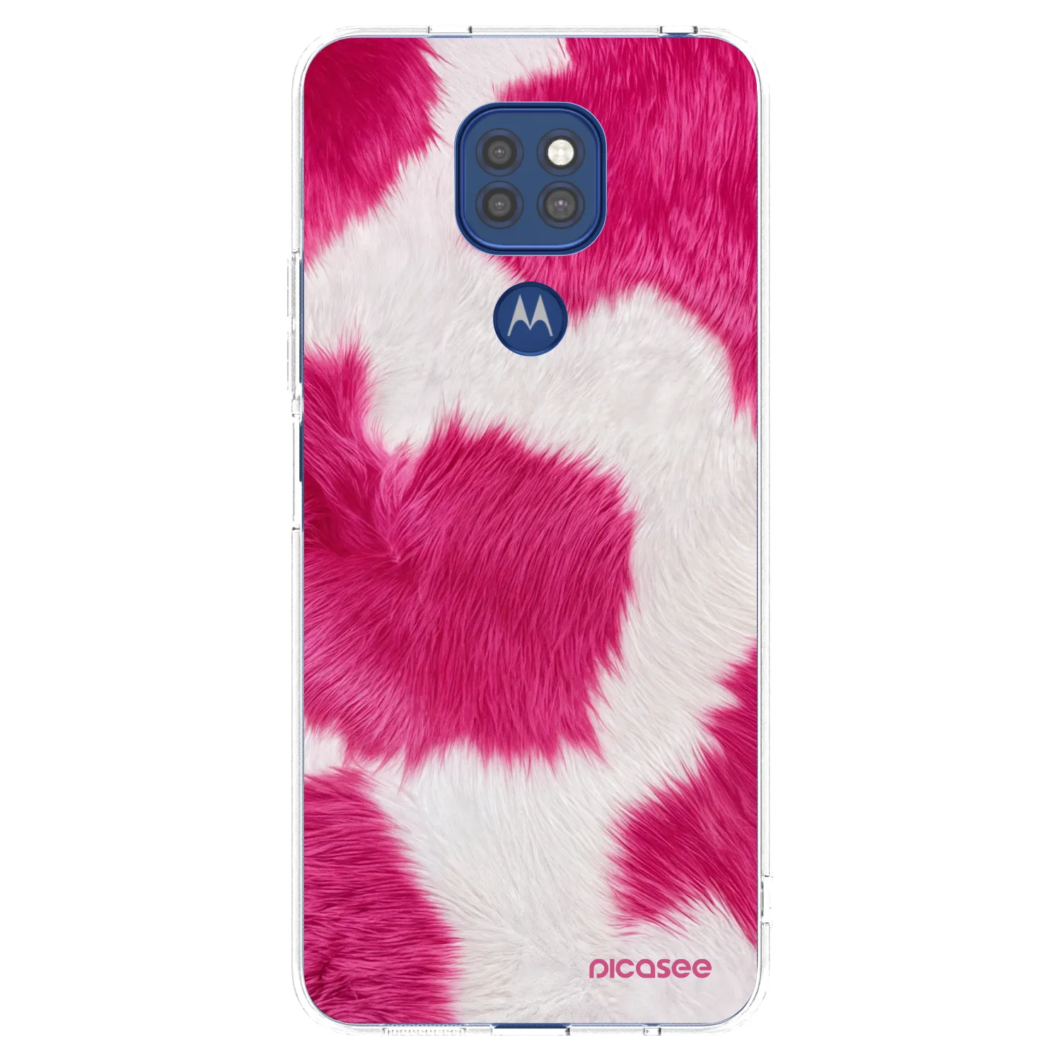 Picasee silikonska prozirna maskica za Motorola Moto G9 Play - Pink Moo