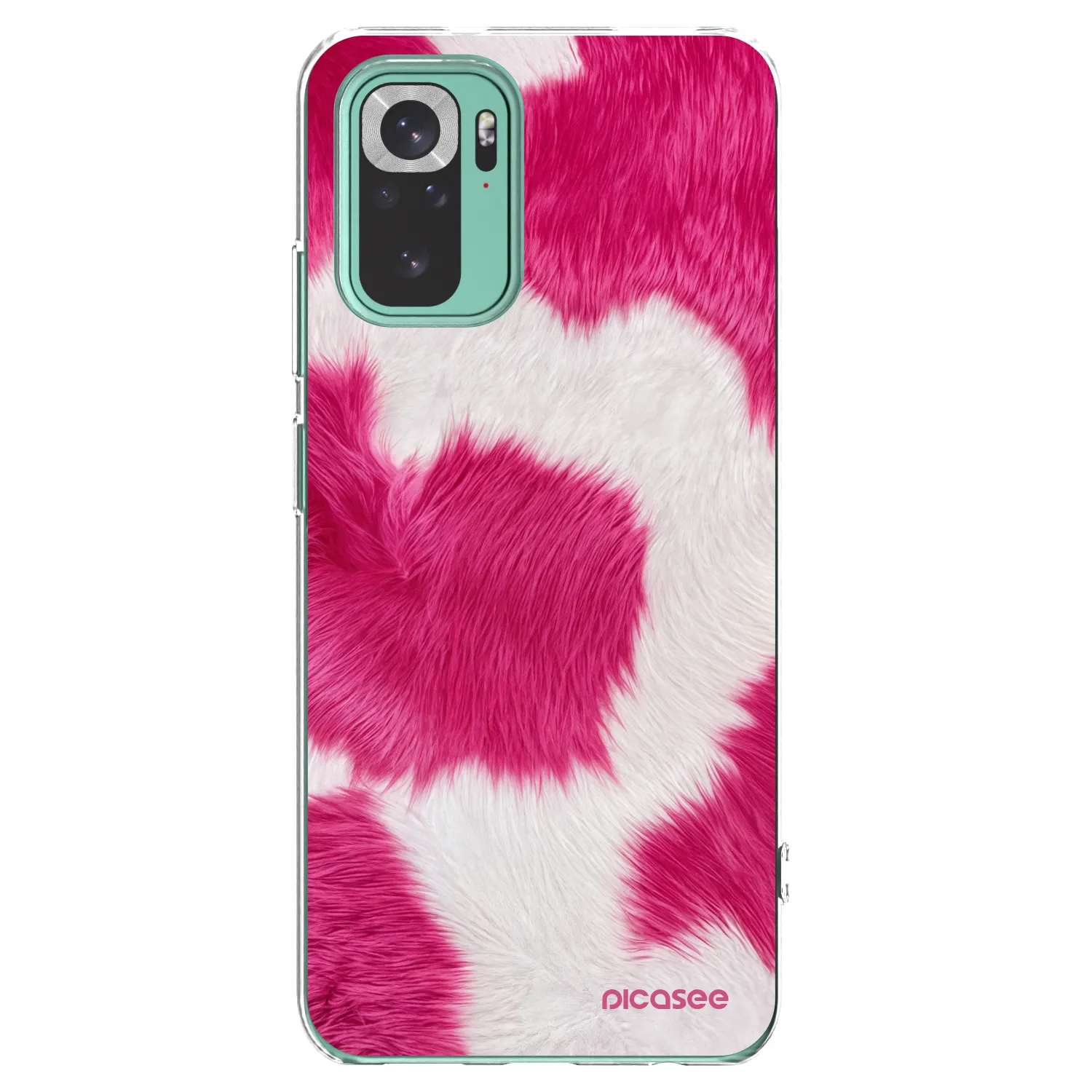 Picasee silikonska prozirna maskica za Xiaomi Redmi Note 10 Pro - Pink Moo