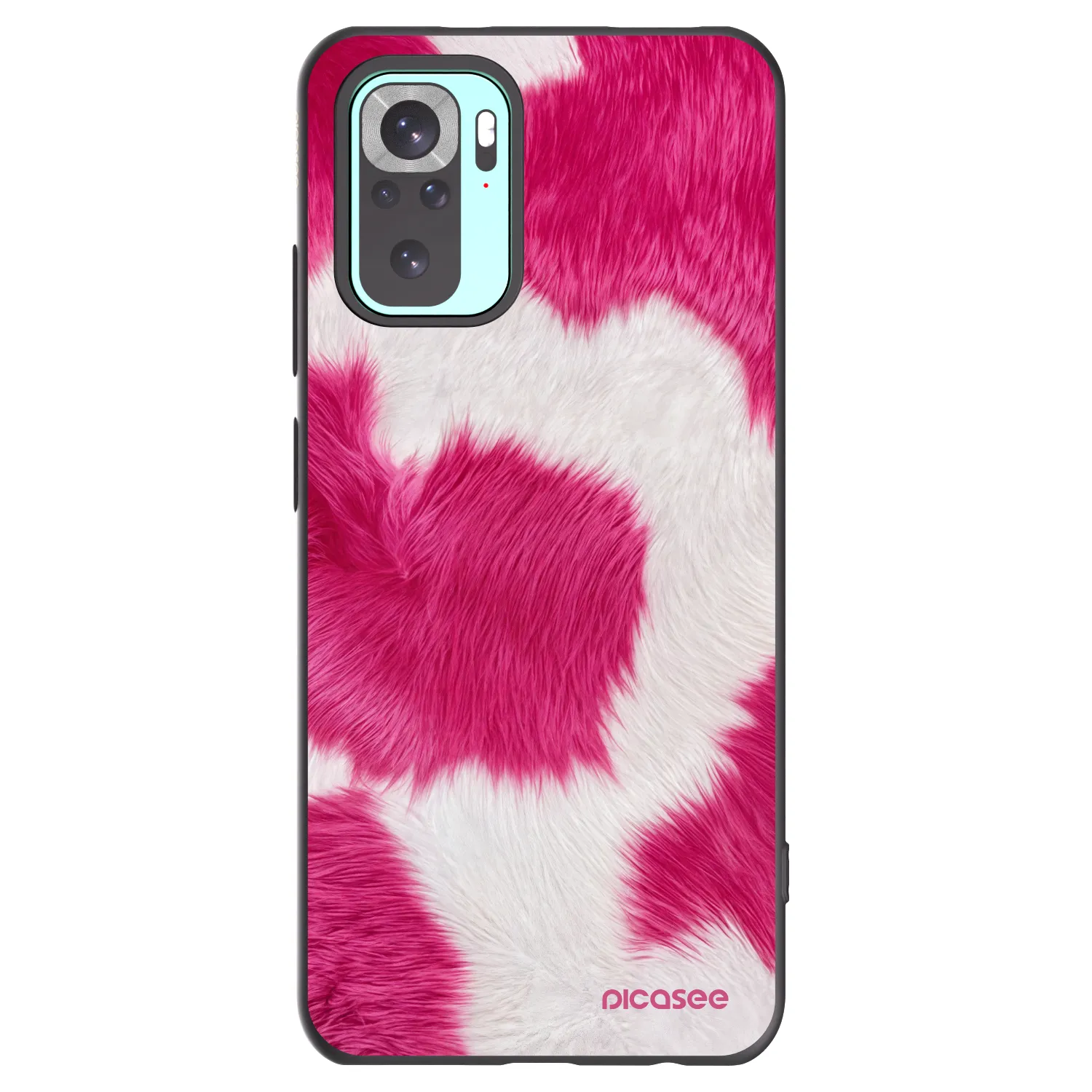 Picasee crna silikonska maskica za Xiaomi Redmi Note 10 Pro - Pink Moo
