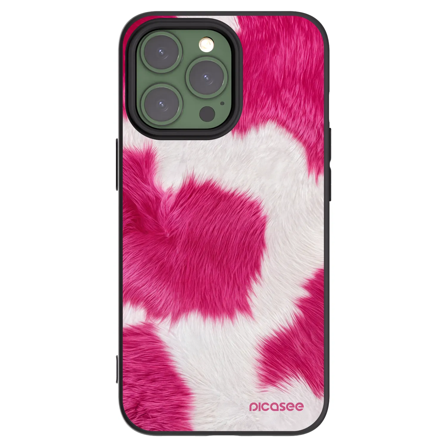 Picasee crna silikonska maskica za Apple iPhone 13 Pro - Pink Moo