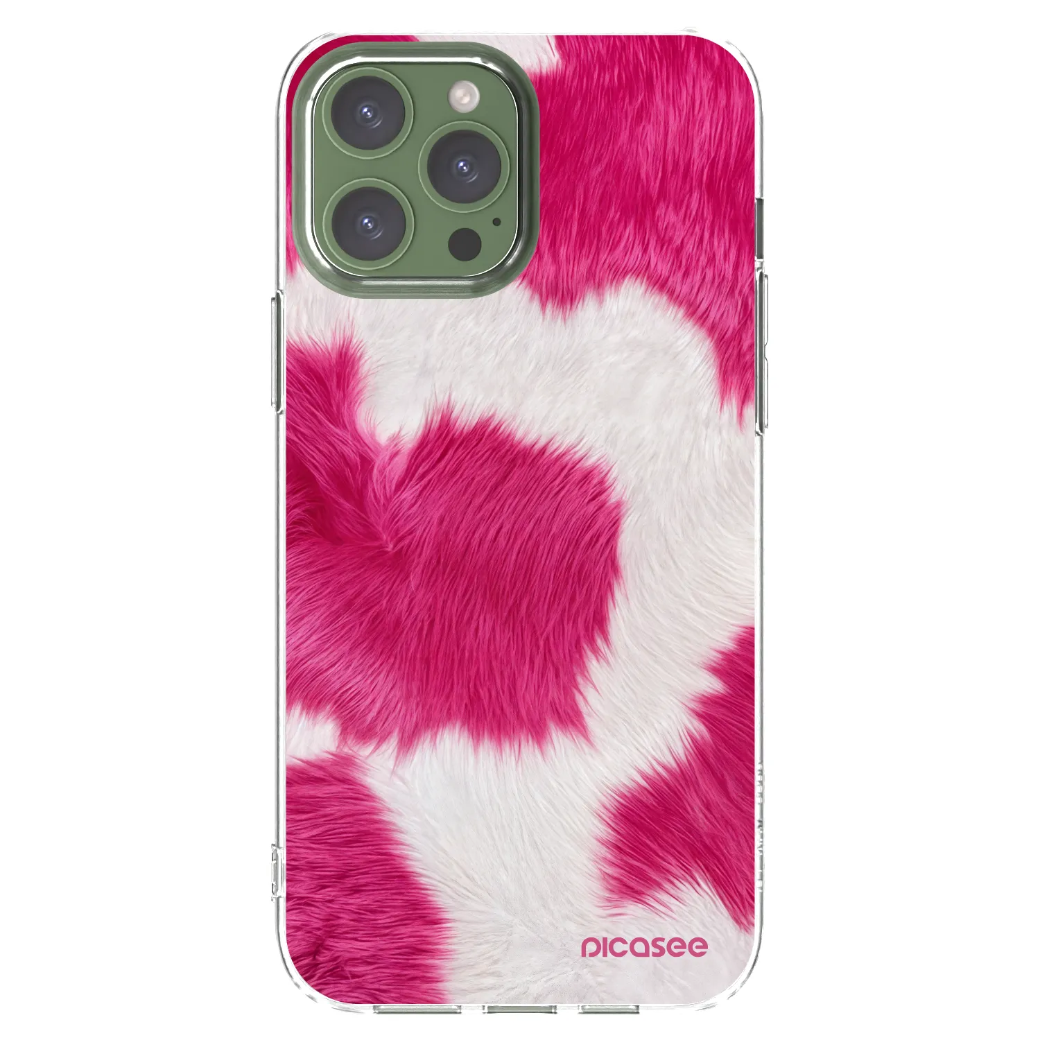Picasee silikonska prozirna maskica za Apple iPhone 13 Pro Max - Pink Moo